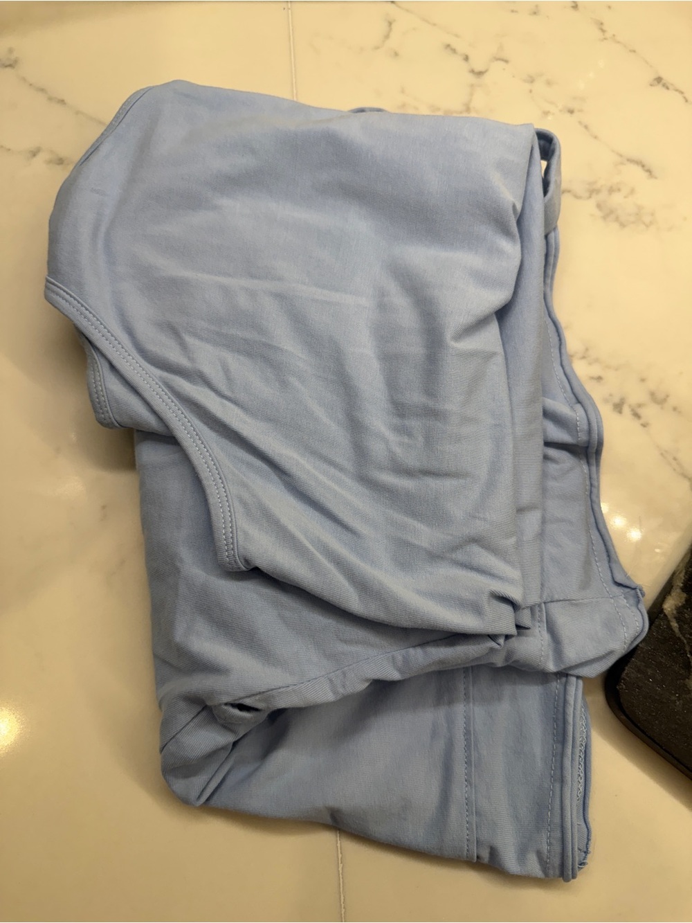 Light Blue Athleisure Romper Built In Shorts Racerback Pockets Size M - Picture 5 of 6